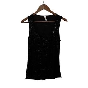 ❌SOLD❌ Studio Y Black Sequin Tank - L